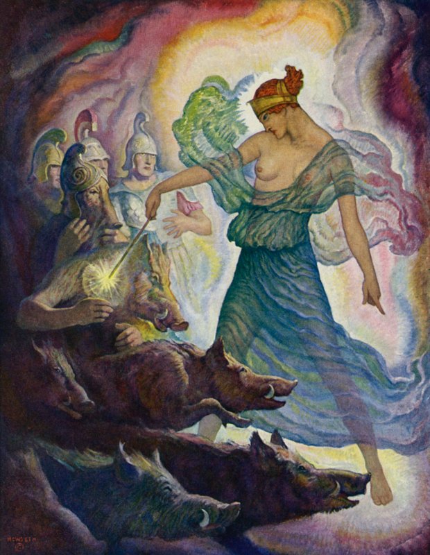 Odyssée : Circé et les porcs - Newell Convers Wyeth