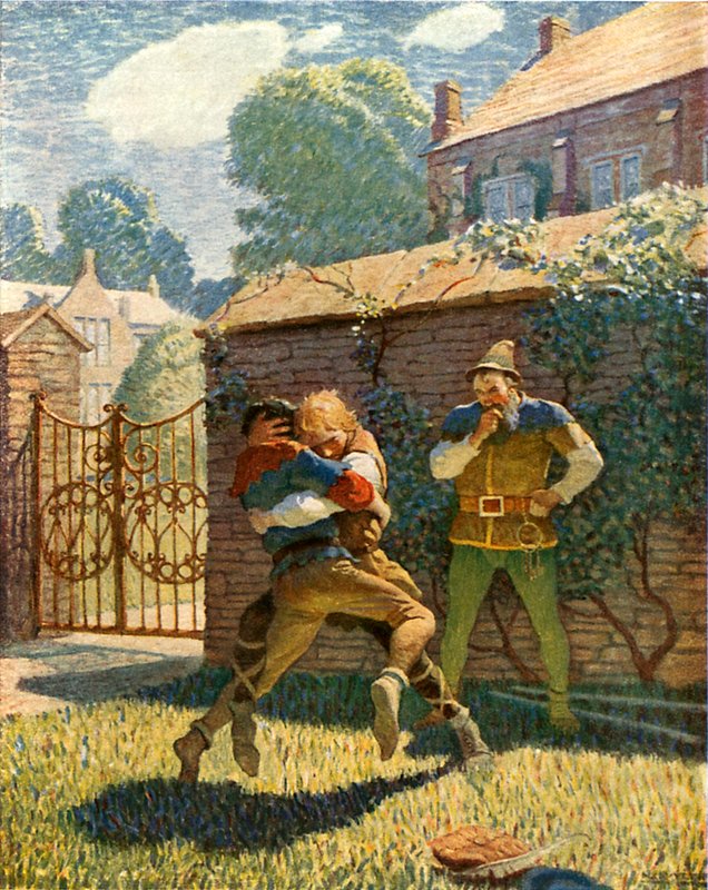 Petit Jean lutte à Gamewell - Newell Convers Wyeth