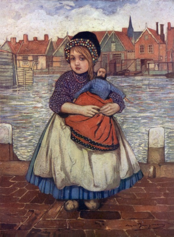 Une fille avec une poupée - Nico Jungman