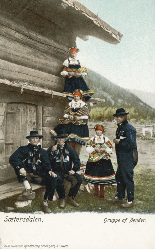 Groupe de fermiers, Setesdal, Norvège - Norwegian Photographer