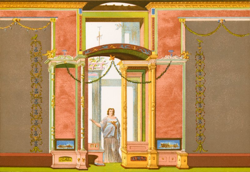 Décoration murale pompéienne - P. Sellier
