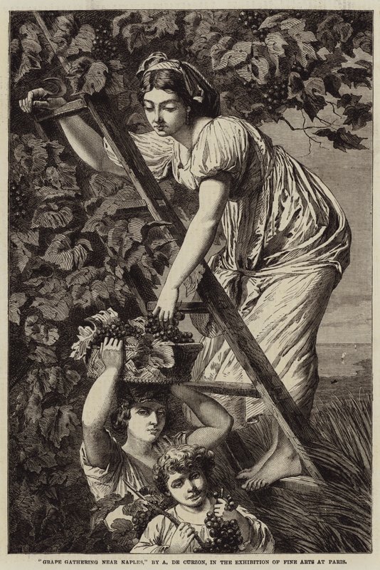 Récolte de raisins près de Naples - Paul Alfred de Curzon