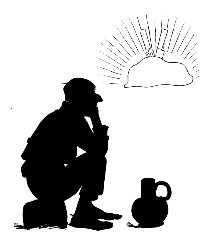 Silhouette (lithographie) - Paul Konewka