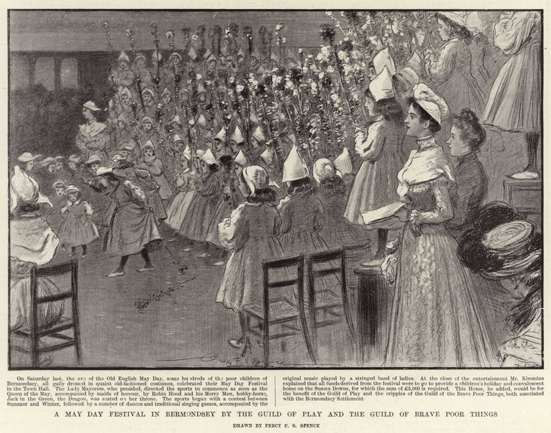 Une fête du 1er mai à Bermondsey par la Guilde du Jeu et la Guilde des Braves Pauvres - Percy F.S. Spence