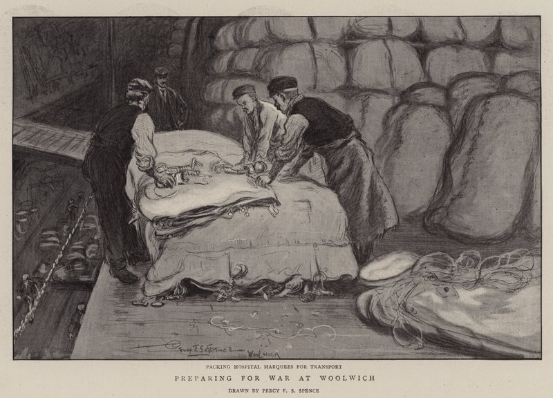 Préparation pour la guerre à Woolwich - Percy F.S. Spence