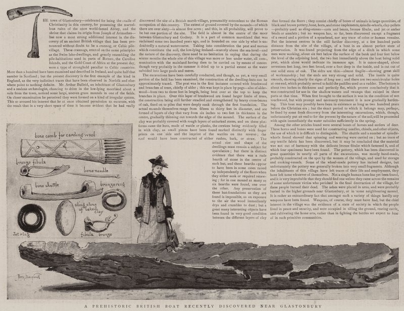 Un bateau britannique préhistorique récemment découvert près de Glastonbury - Percy Macquoid