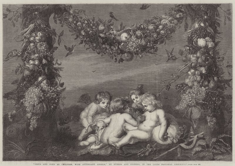 Jésus et Jean enfants, avec des anges assistants - Peter Paul Rubens