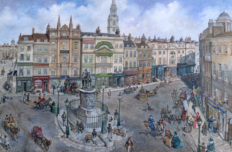 Ancien Londres reconstruit : Charing Cross vers 1830 - Peter Jackson