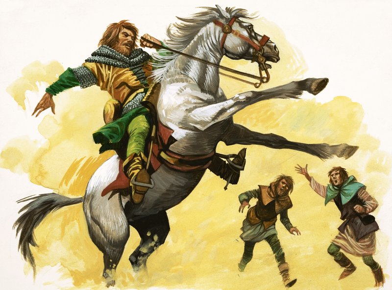 Cavalier non identifié sur cheval sauvage - Peter Jackson