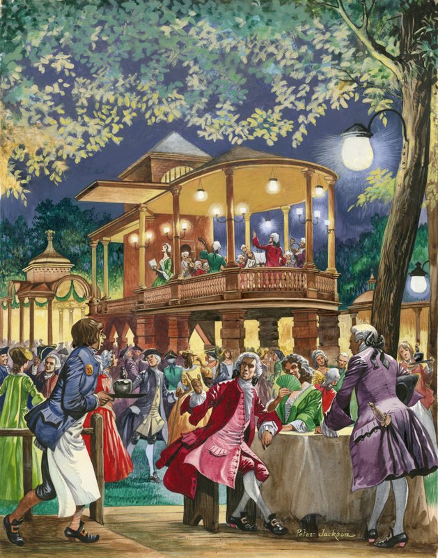 Jardins de Vauxhall vers 1750 - Peter Jackson