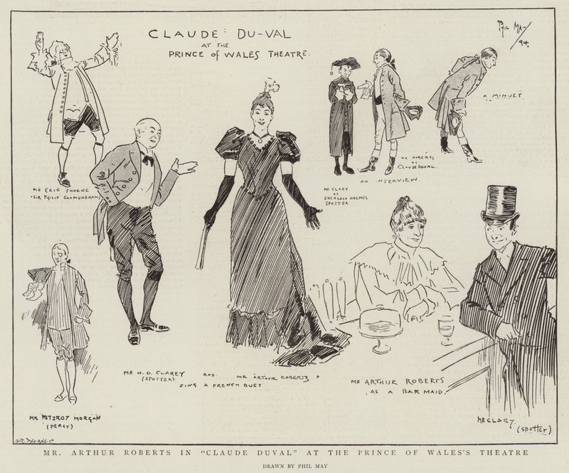 M. Arthur Roberts dans Claude Duval au Prince of Wales