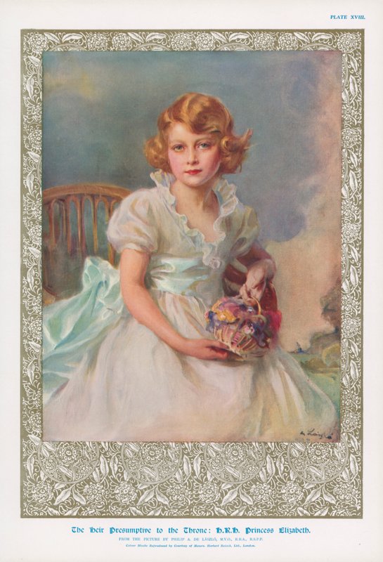 Princesse Elizabeth, fille aînée du roi George VI, future reine Elizabeth II - Philip de László