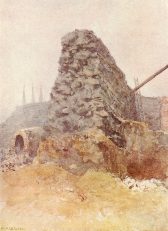 Vestiges du mur romain, Newgate, 1903 - Philip Norman