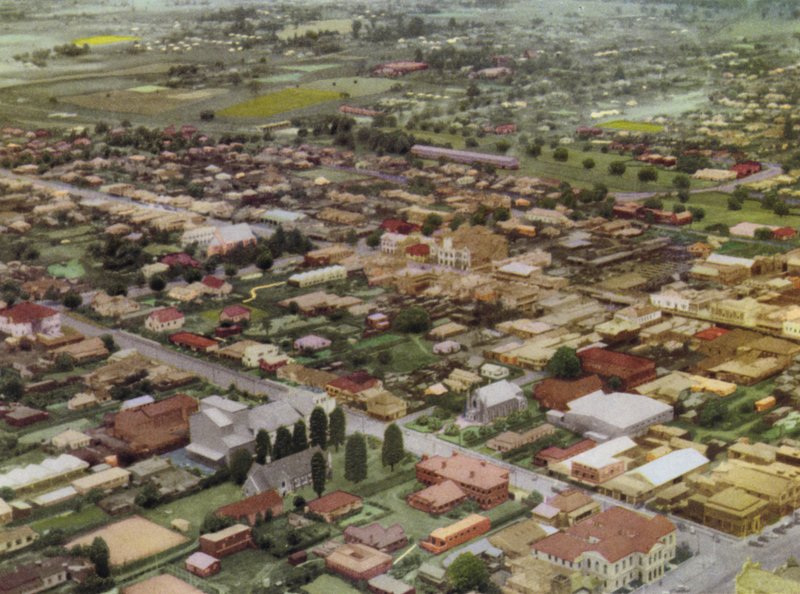 Queensland, Australie : Toowoomba vue du ciel - Photographer Australian