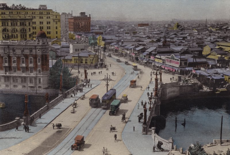 Japon, vers 1912 : Rue Nihonbashi, Tokyo (photo) - Photographer Japanese