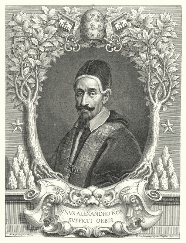 Pape Alexandre VII (gravure) - Pierre (after) Mignard