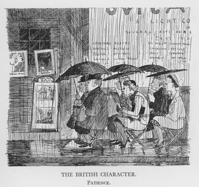 Le caractère britannique, patience (lithographie) - Pont