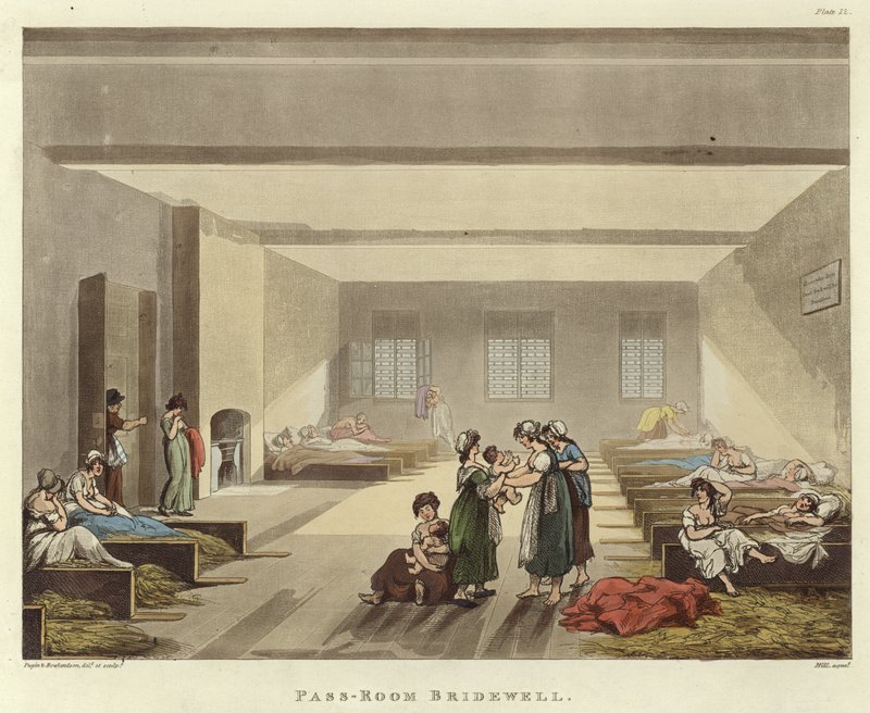 Salle de Passage Bridewell - Pugin and Rowlandson