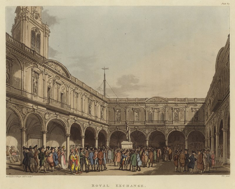 Bourse royale - Pugin and Rowlandson
