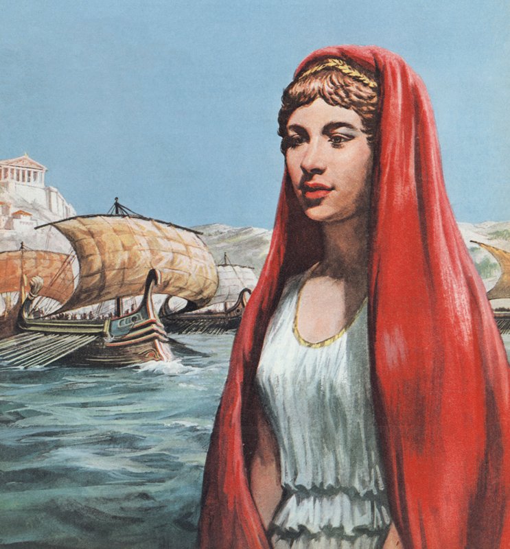 Hélène de Troie (lithographie couleur) - Ralph Bruce