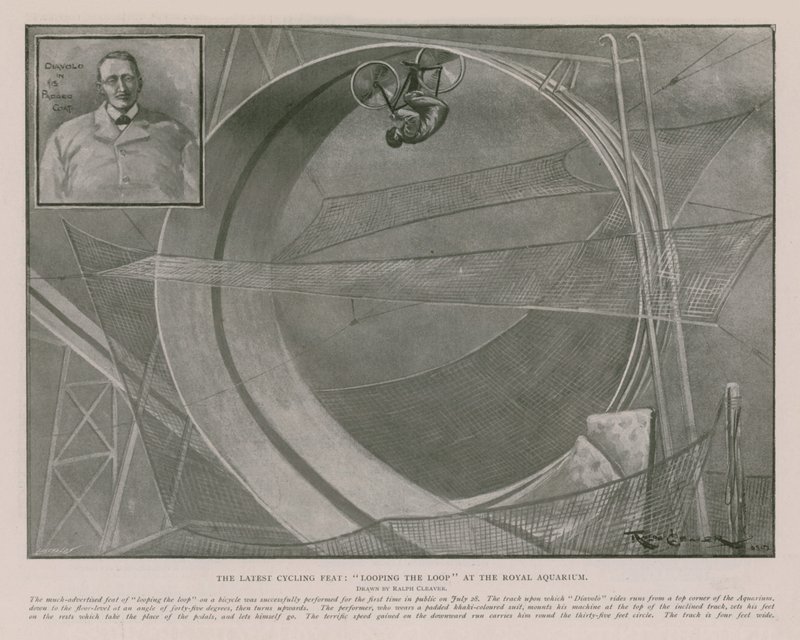 Le dernier exploit cycliste (gravure) - Ralph Cleaver