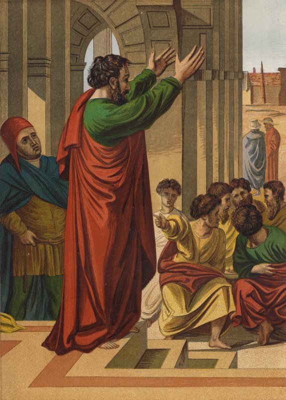 Paul prêchant à Athènes - after Raphael