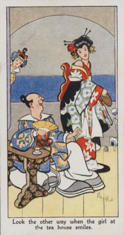 Proverbe oriental : Regarde ailleurs quand la fille de la maison de thé sourit - René Bull
