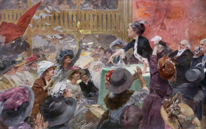Réunion des suffragettes pendant une campagne électorale - Rene Lelong