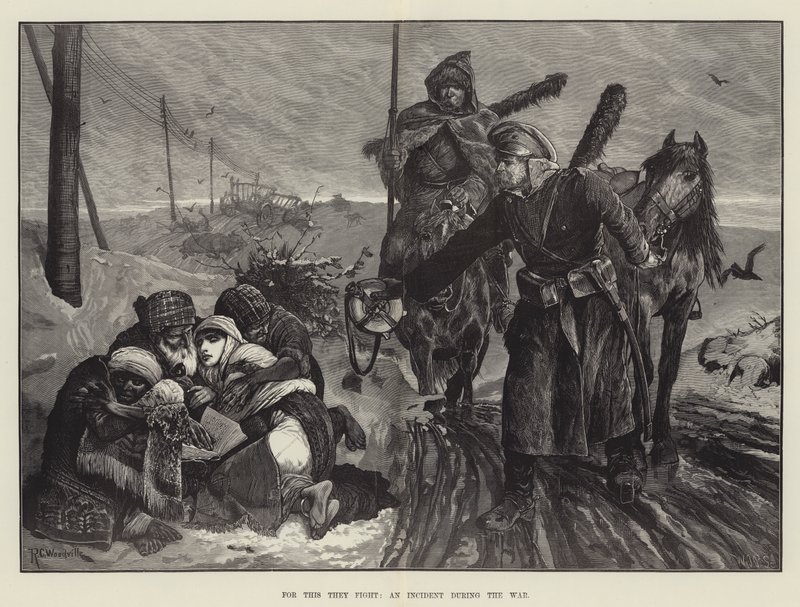 Pour cela ils se battent, un incident pendant la guerre - Richard Caton Woodville junior