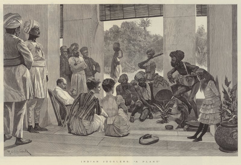 Jongleurs indiens, A Plant - Richard Caton Woodville junior