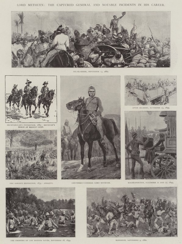 Lord Methuen, le général capturé et incidents notables de sa carrière - Richard Caton Woodville junior