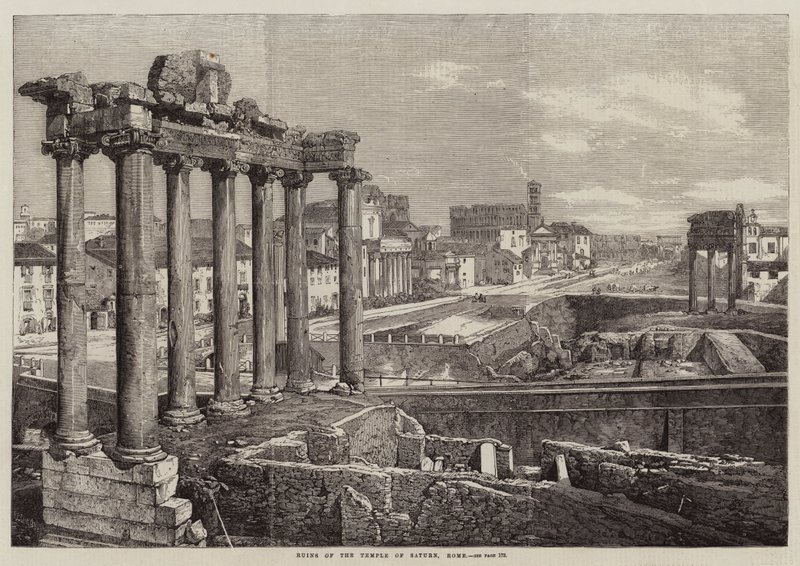 Ruines du temple de Saturne, Rome - Richard Principal Leitch