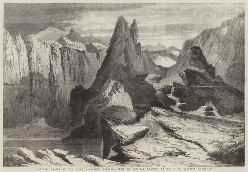 Cratère volcanique dans les montagnes Saian, Mongolie - Richard Principal Leitch