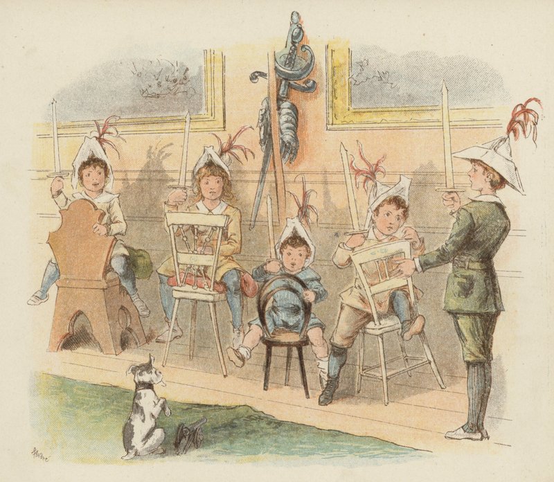 Enfants jouant aux soldats - Richard Andre