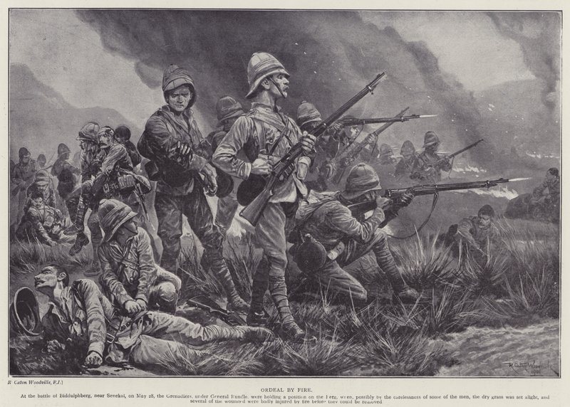 Épreuve par le feu (lithographie) - Richard Caton II (after) Woodville