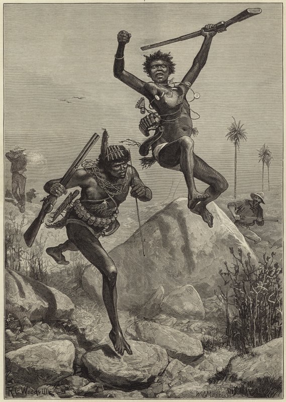 Une escarmouche avec les Kaffirs - Richard Caton Woodville junior