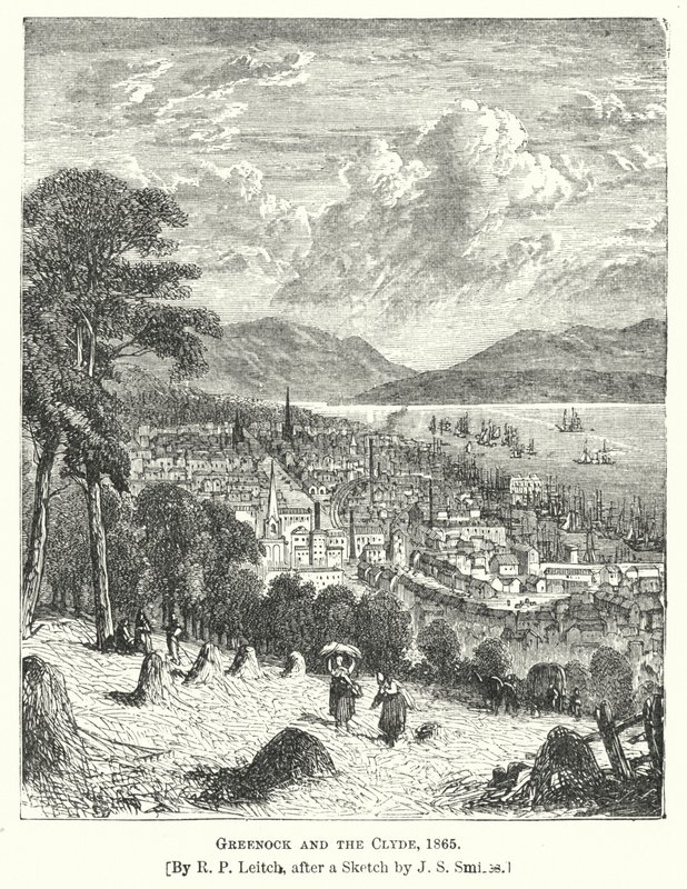 Greenock et la Clyde - Richard Principal (after) Leitch