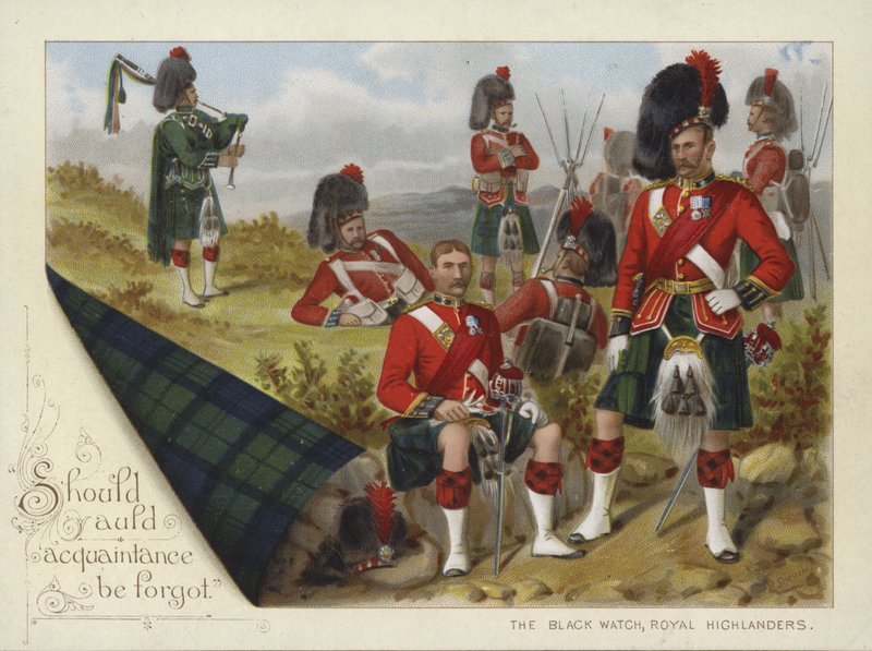 The Black Watch, Royal Highlanders (chromolithographie) - Richard Simkin