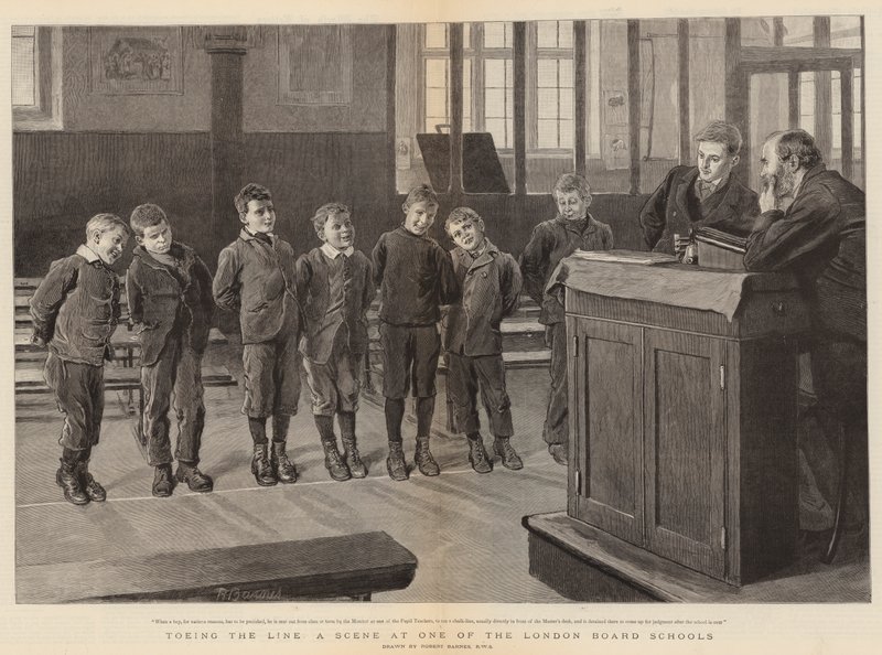 Alignement, une scène dans une des écoles de Londres - Robert Barnes