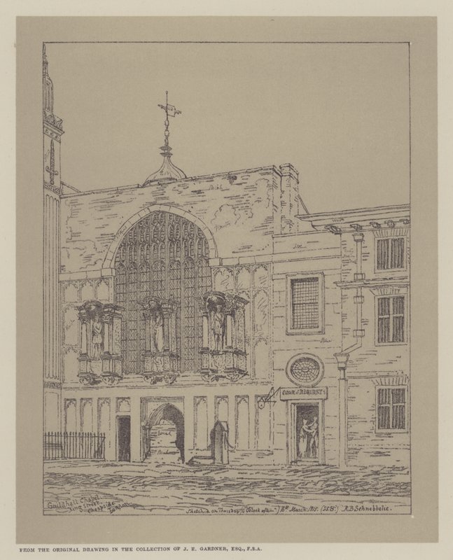 Chapelle Guildhall, King Street, Cheapside, Londres, 1815 - Robert Blemell Schnebbelie