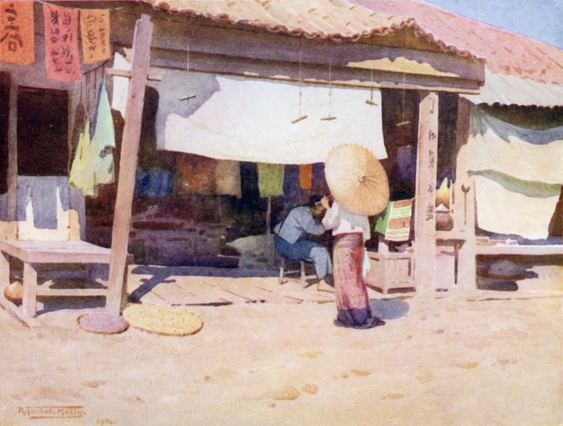 Dans le bazar, Bhamo - Robert George Talbot Kelly
