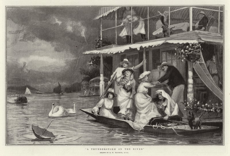 Un orage sur la rivière - Robert Walker Macbeth