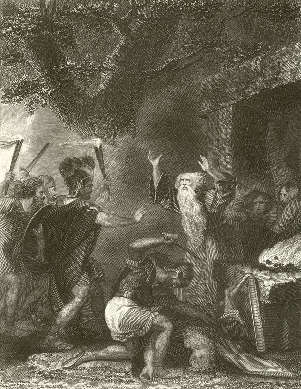 Le massacre des druides (gravure) - Robert (after) Smirke