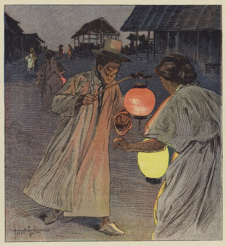 Promenade nocturne des Coréens - Robert Salles