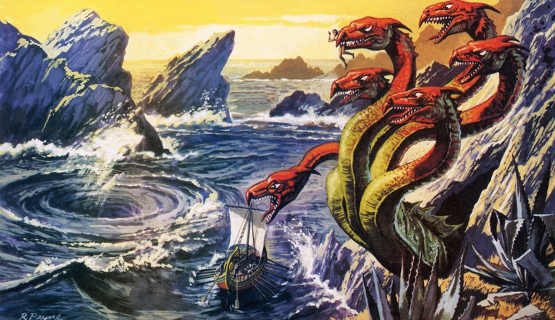 Scylla attaquant le navire d