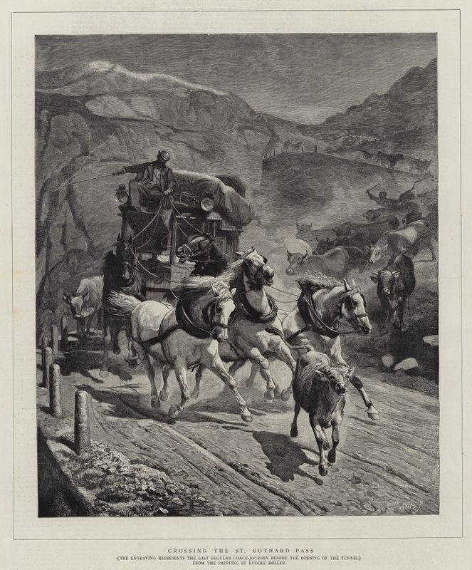 Traversée du col du Saint-Gothard - Rudolf Johann Koller