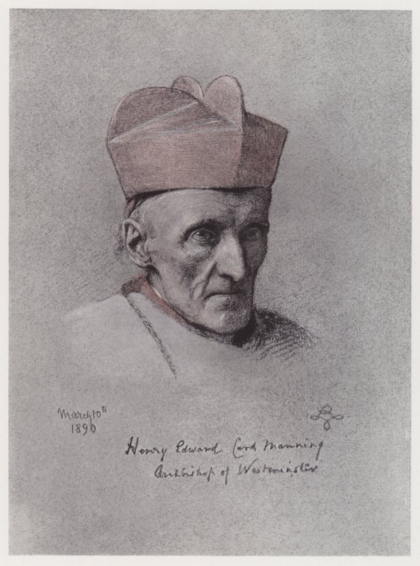 Cardinal Manning (lithographie) - Rudolf Lehmann