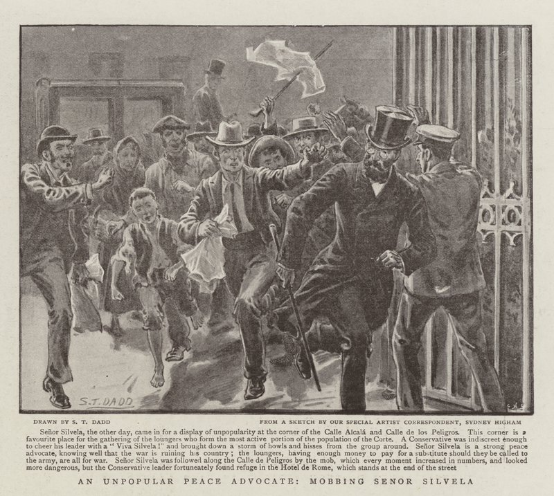 Un Défenseur de la Paix Impopulaire, lynchage de Señor Silvela - S.T. Dadd