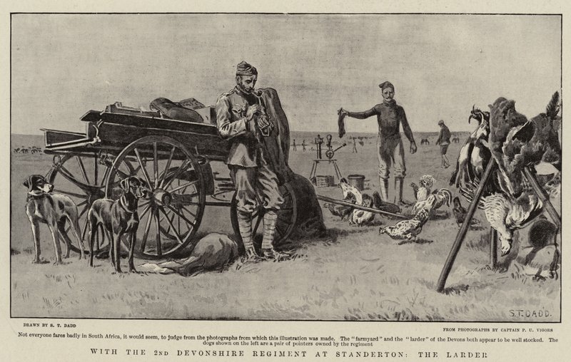 Avec le 2e régiment du Devonshire à Standerton, le garde-manger - S.T. Dadd