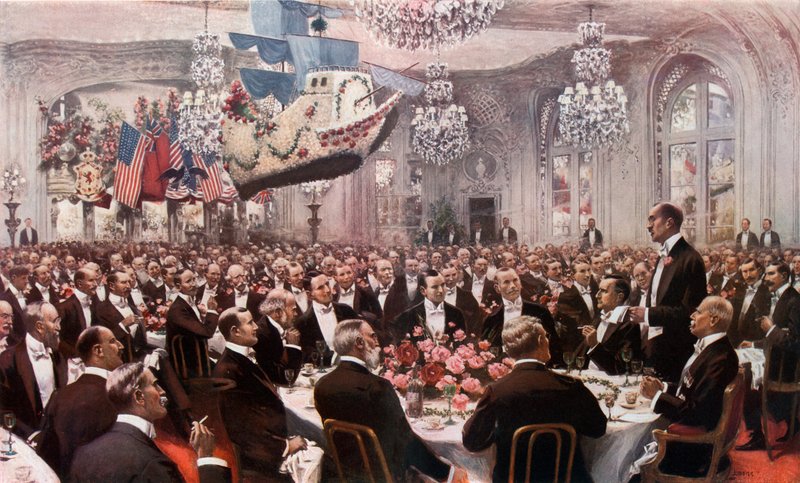 Le banquet des pèlerins au Savoy - Samuel Begg